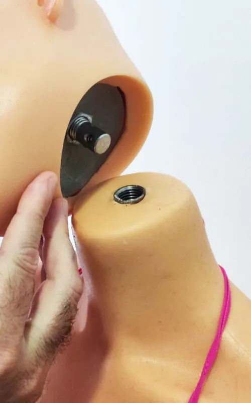 Torneio vástago móvel para cabeça de sex doll