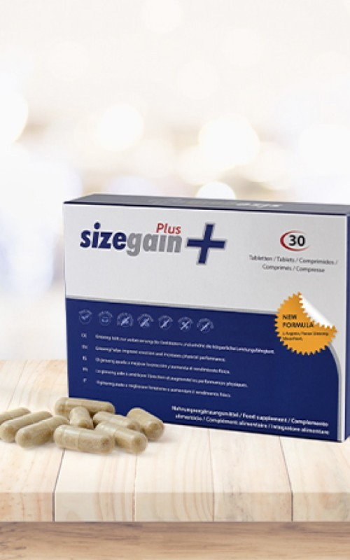 Sizegain Plus · Aumenta la virilidad y potencia sexual