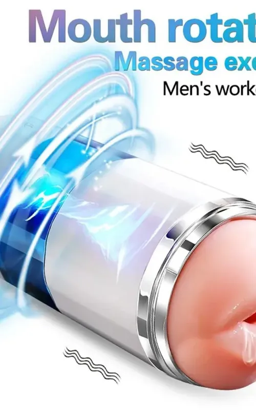 Masturbador automático BOCA AMIGA · Succión, vibración y giro