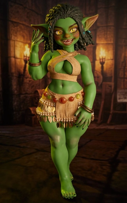 Kaela, tu goblin ardiente de las mazmorras • SiliconGirls