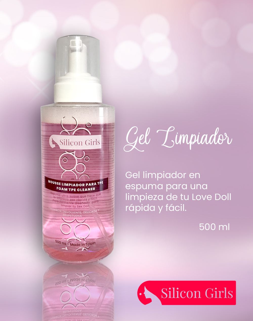 Gel limpiador para muñecas sexuales
